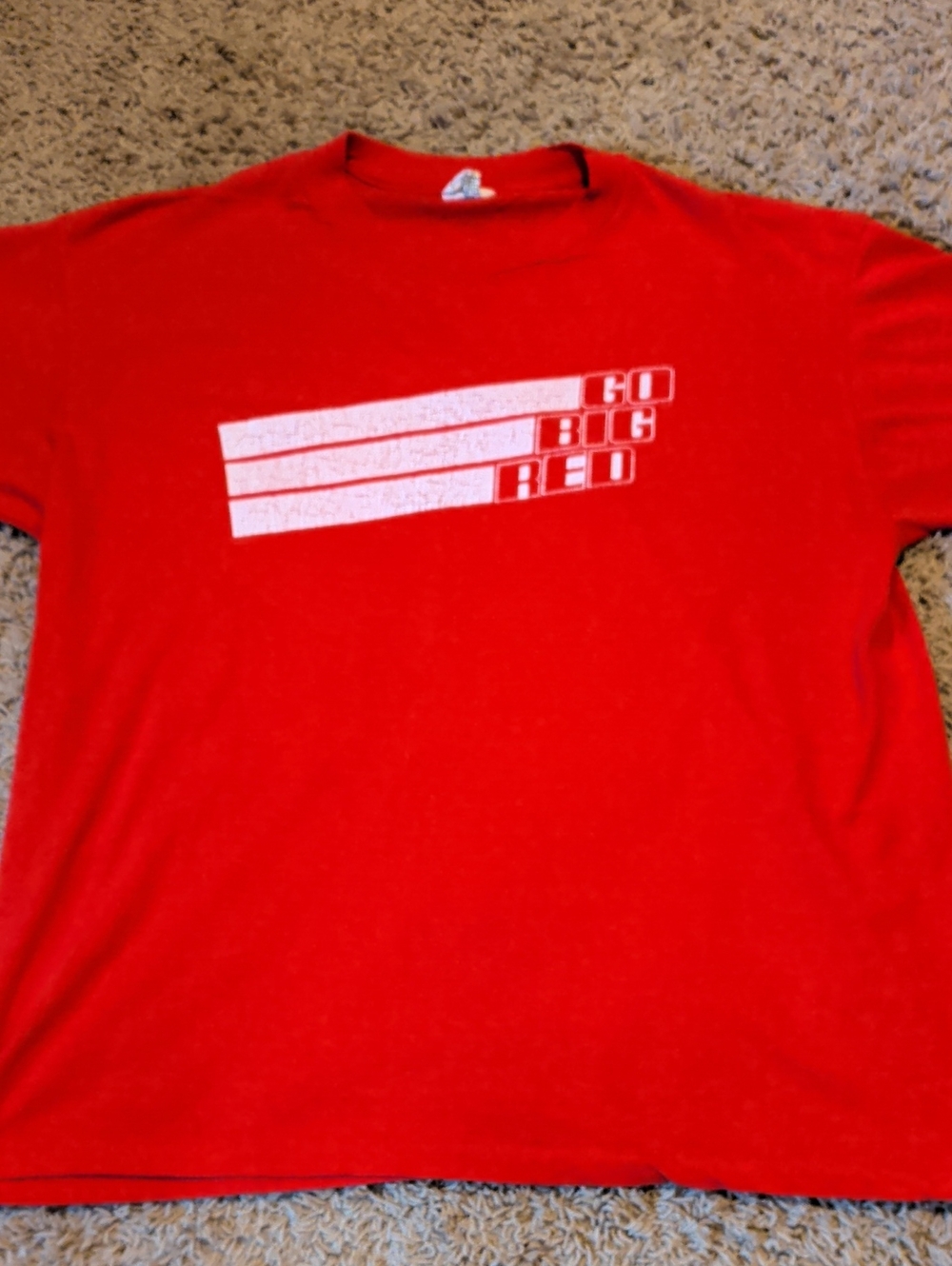 Vintage Hanes Go Big Red Graphic Husker T-Shirt - Red Size XL Woman